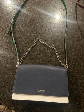 kate spade Navy, White & Green Crossbody Bag
